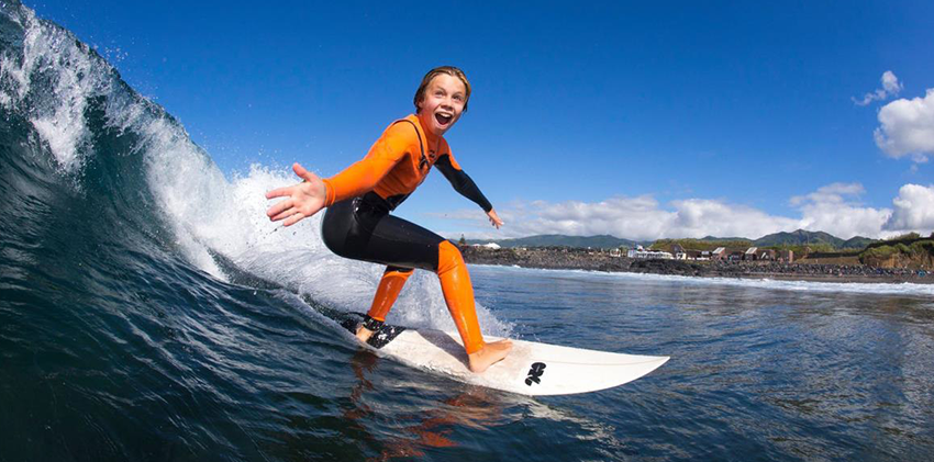 São Miguel Island - Surfing at Santa Barbara Beach