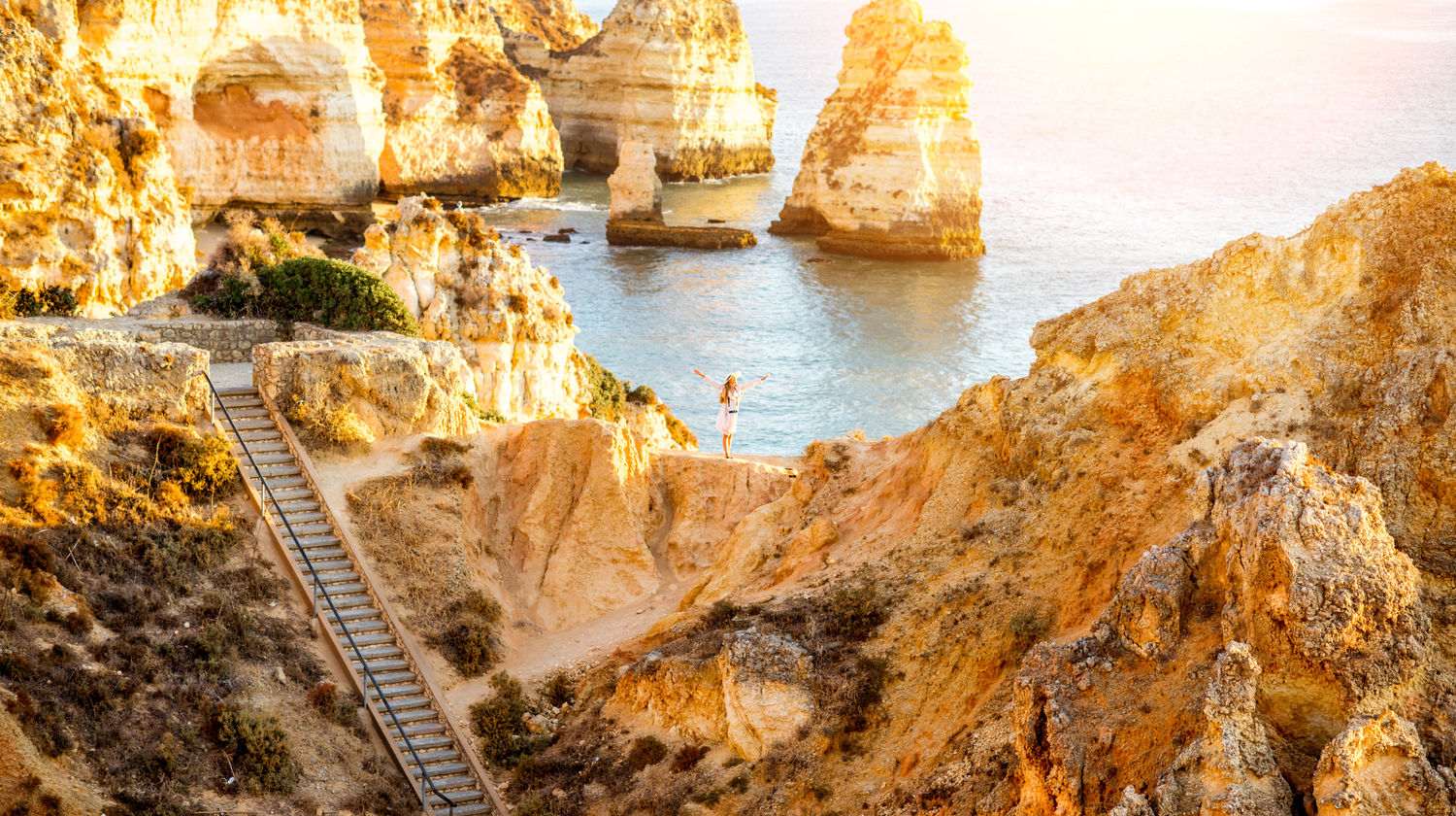 Lagos Famous Rocky Coastline, Algarve