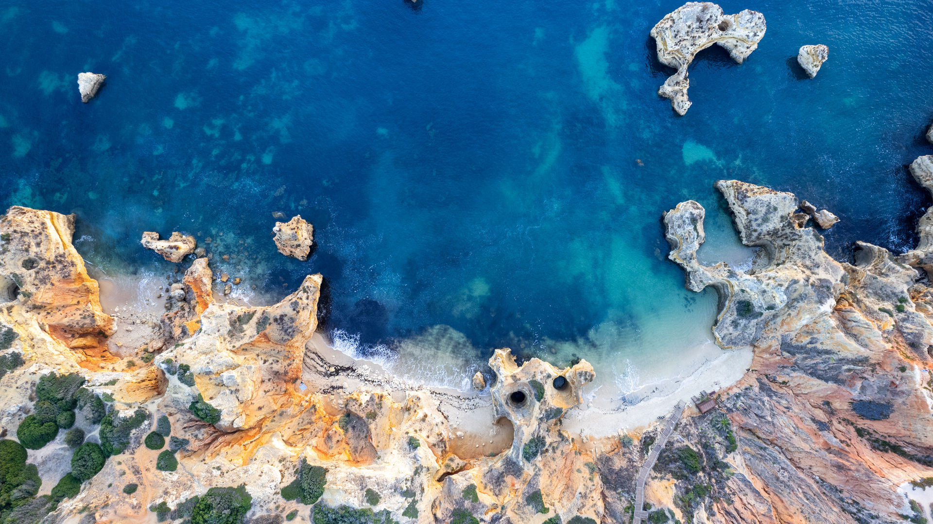 Sunrise over Ponta da Piedade, Algarve