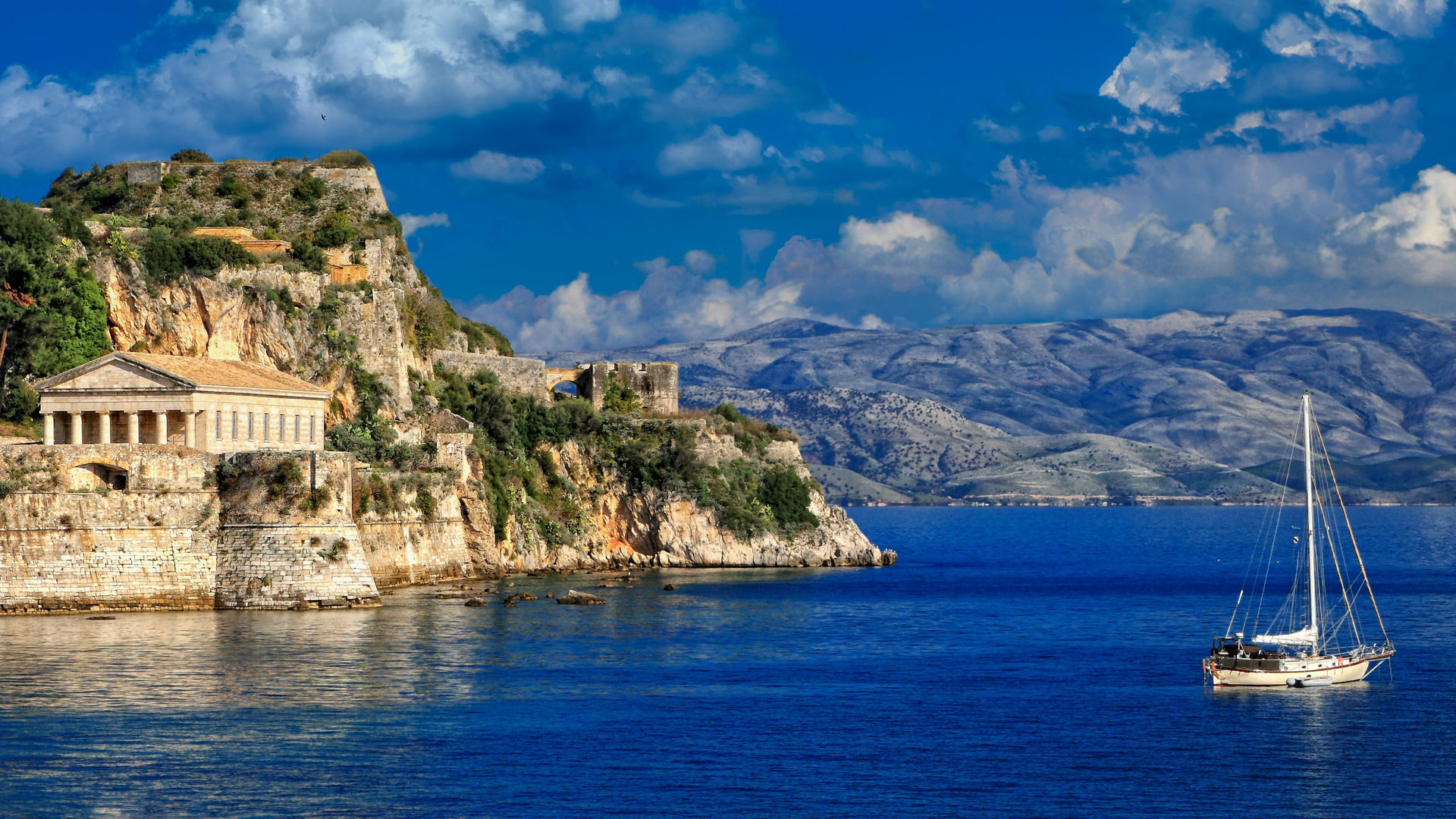 View of the Old Fortress of Corfu