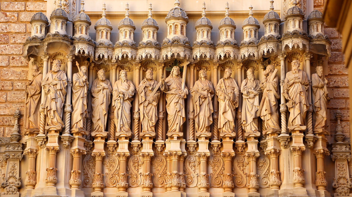 Statues of Santa Maria de Montserrat, Spain