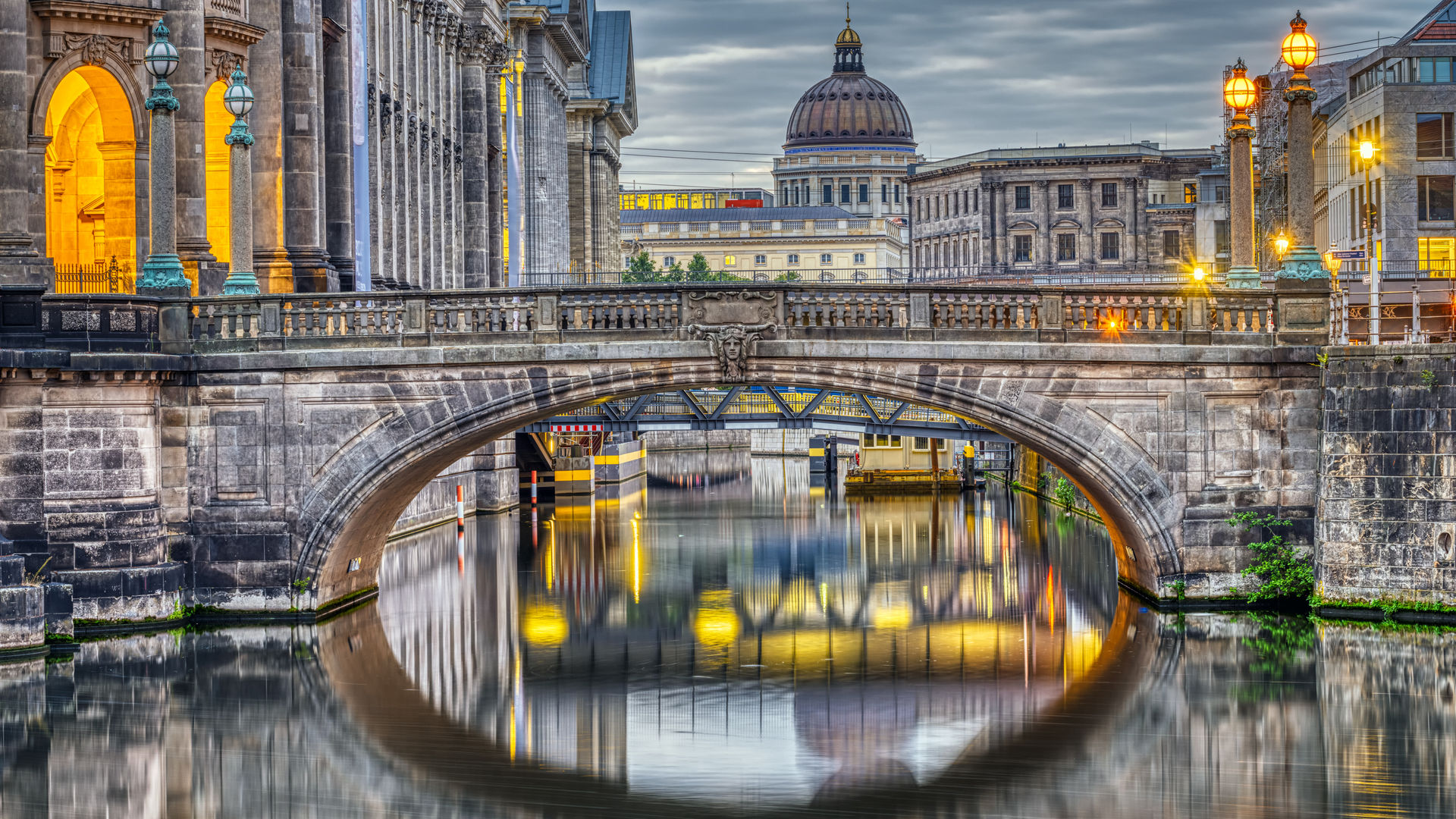 View along Museum Island in Berlin, Germany