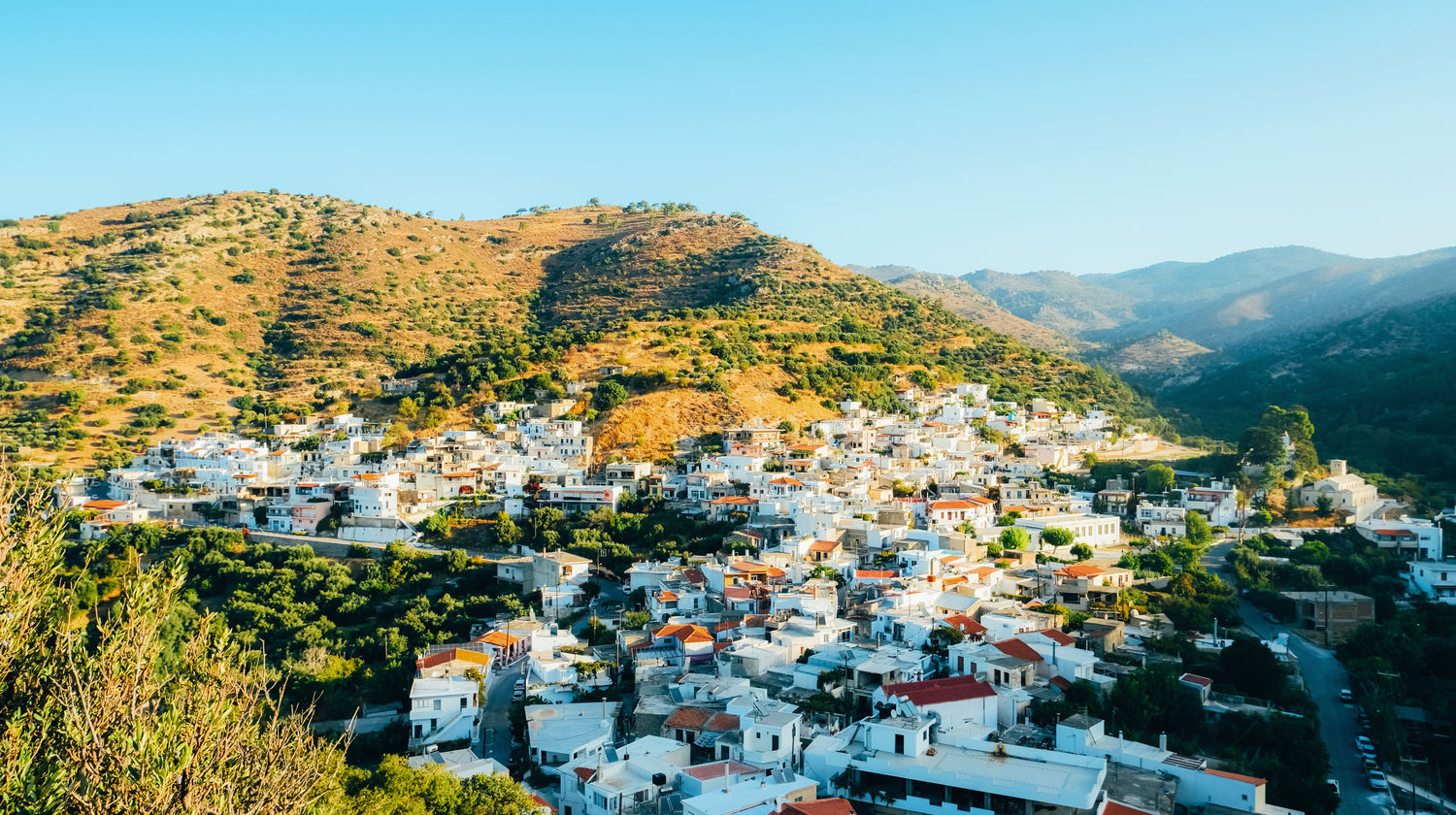 A beautifil village in the mountains, Crete