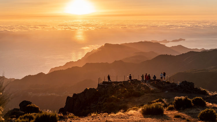 Sunset in Pico do Arieiro, Madeira Island, Portugal