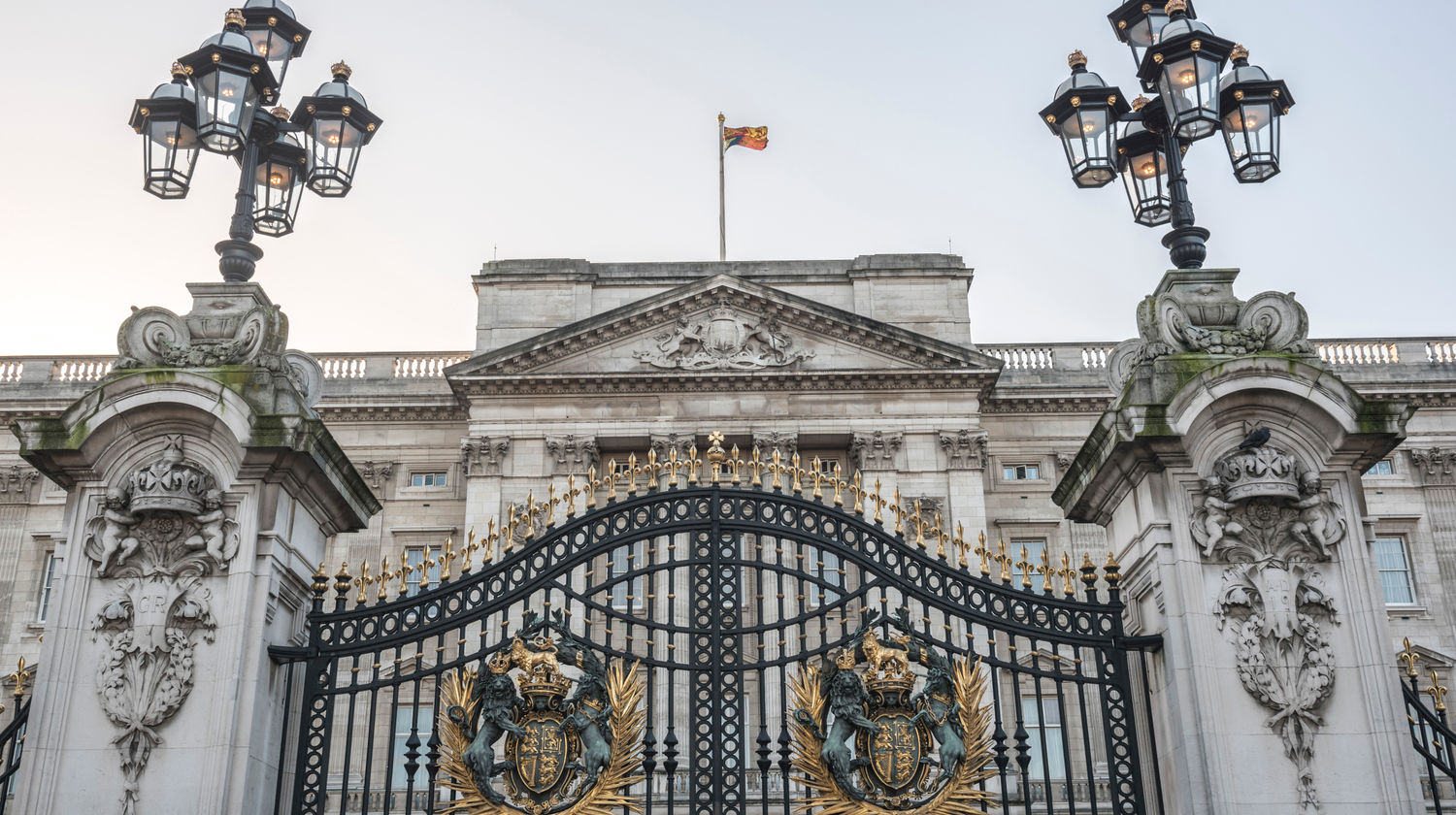 Gates of Buckingham Palace, London, England