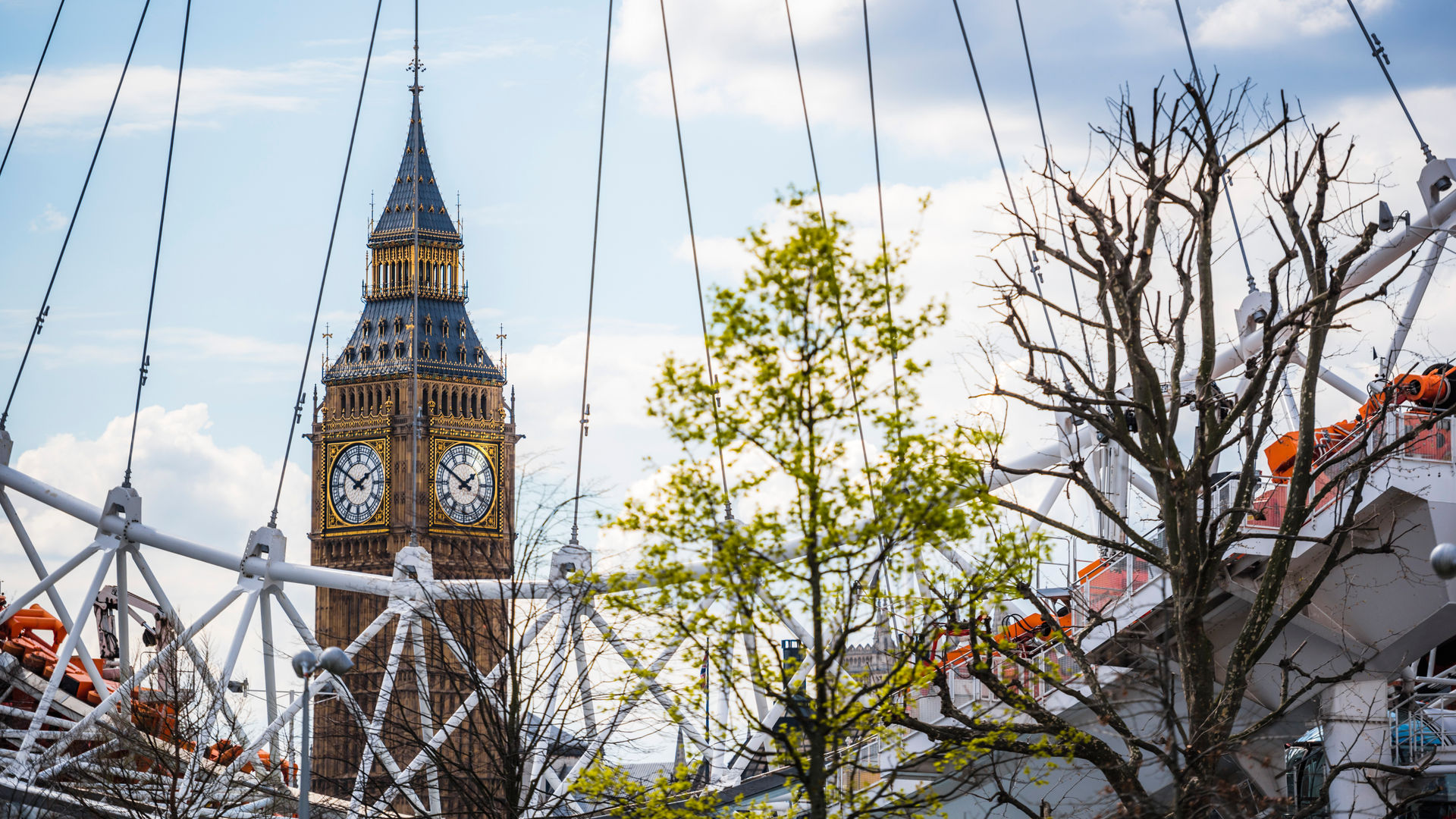 Big Ben and The London Eye, London, UK