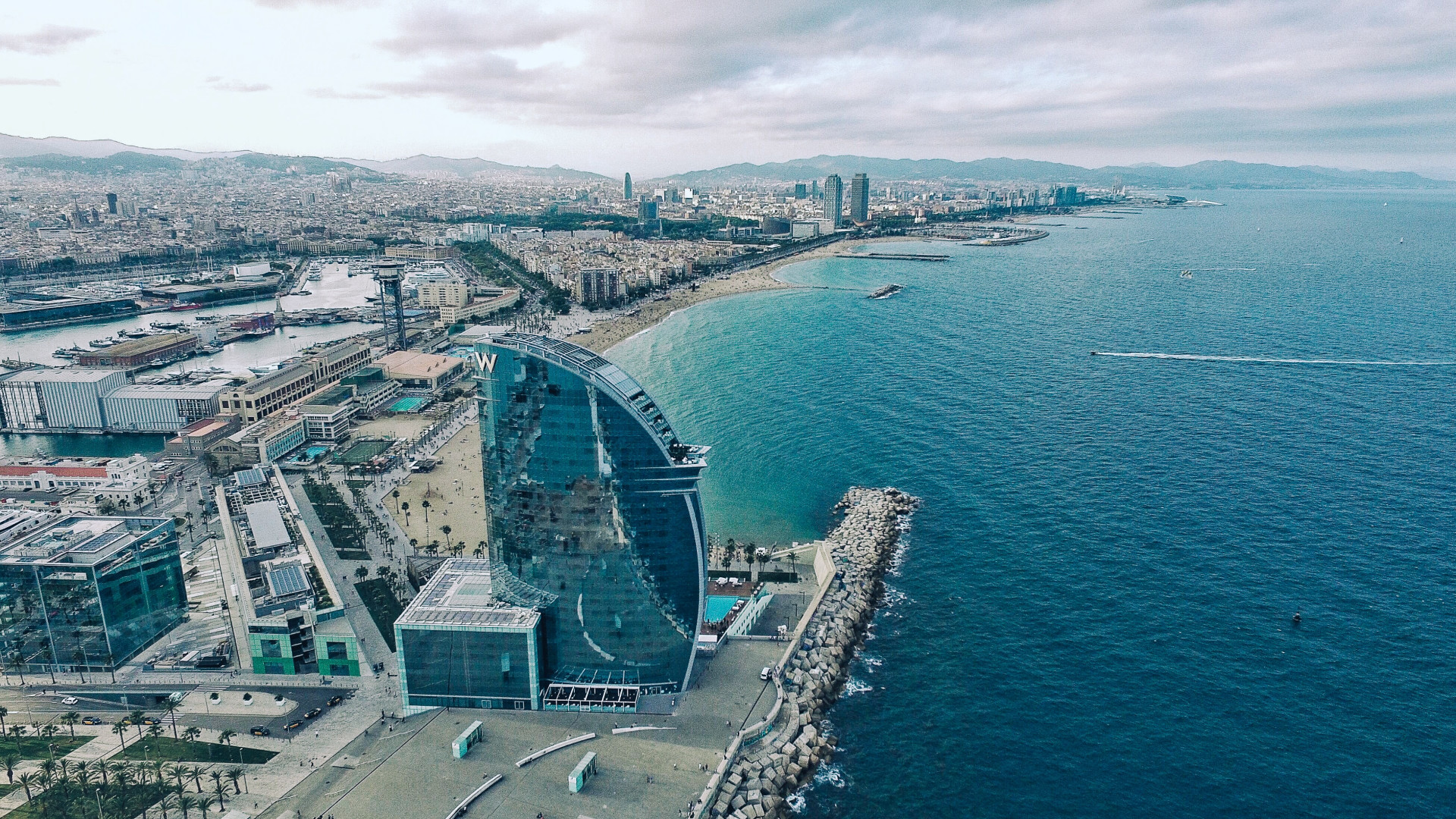 La Barceloneta Beach, Barcelona, Spain