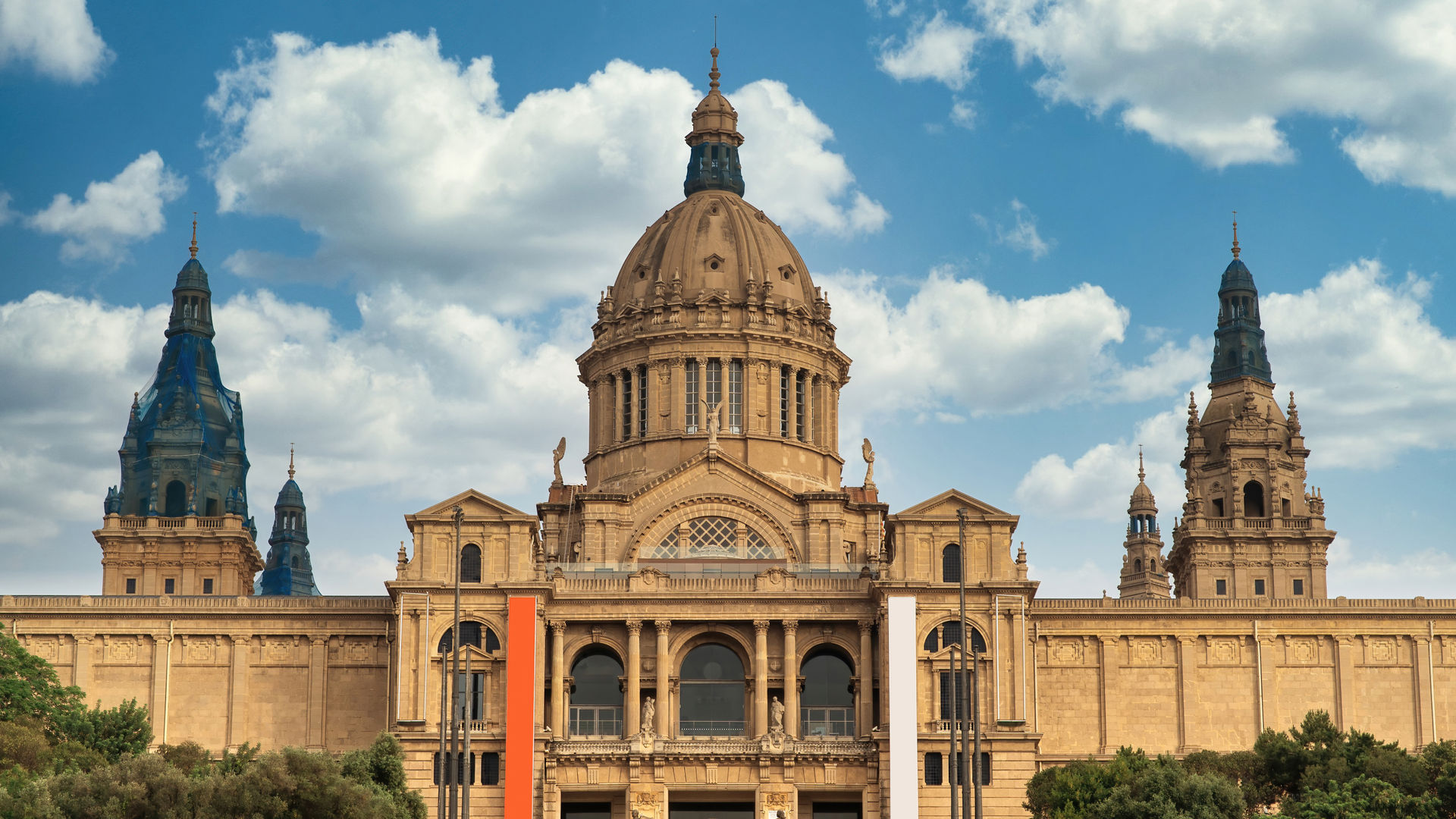 The Palau Nacional in Barcelona, ​​Spain