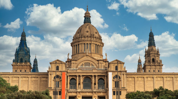 The Palau Nacional in Barcelona, Spain