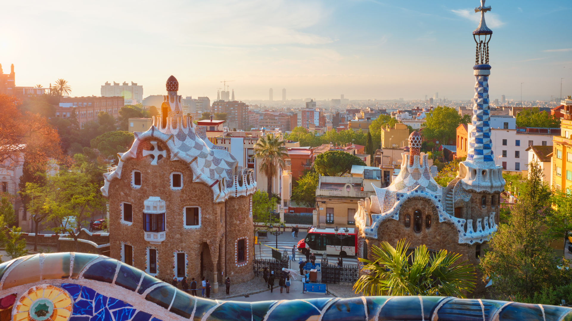Park Güell in Barcelona, Spain
