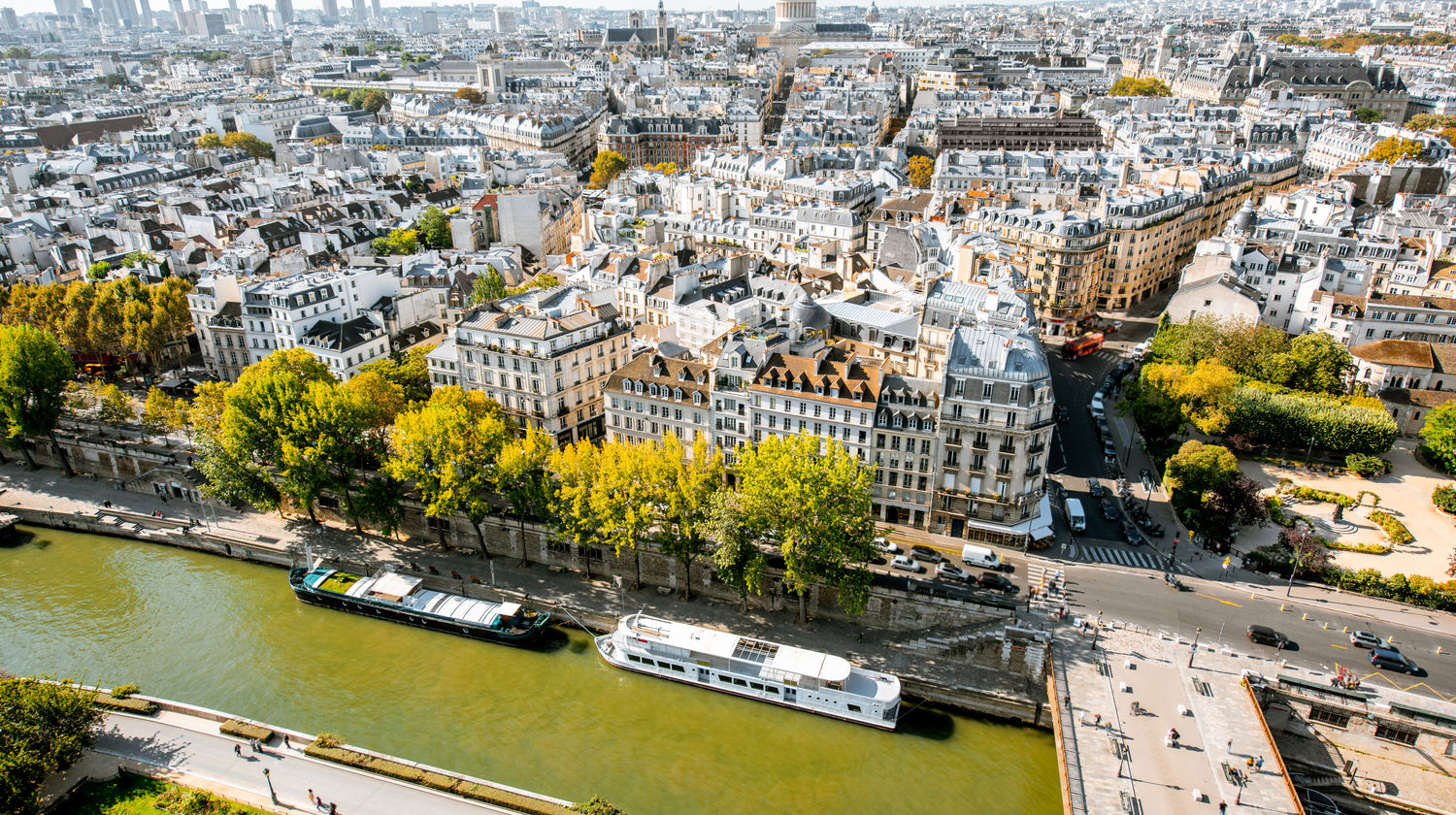 Aerial view of Paris