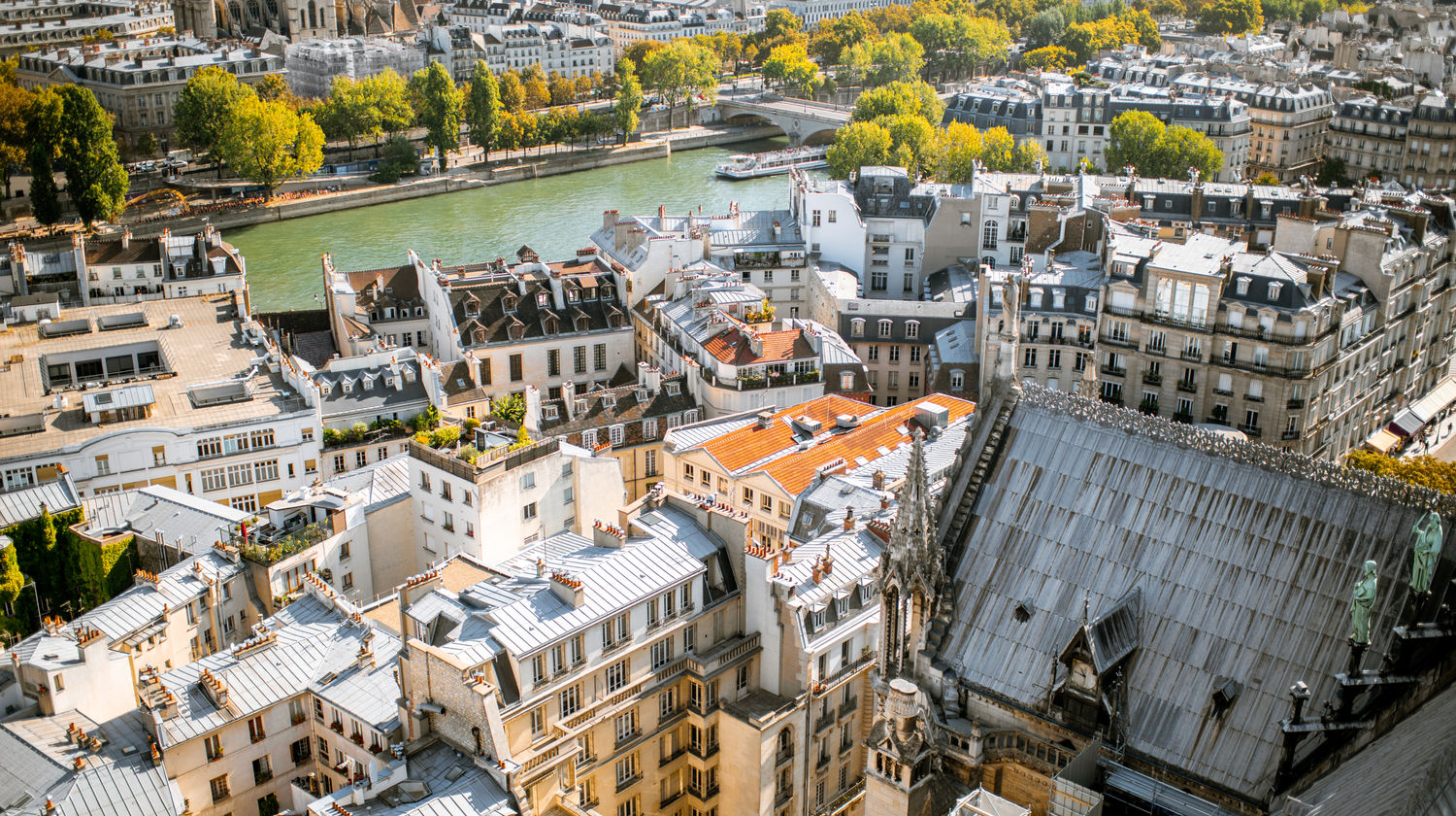 Aerial view of Paris