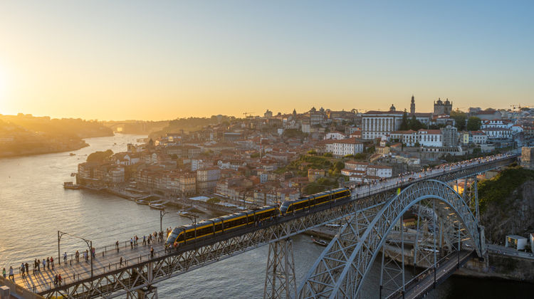 View of Porto at sunset