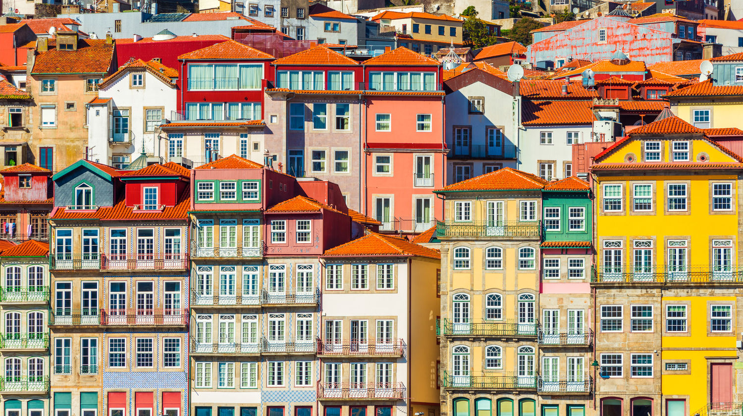 Old Traditional Houses in Ribeira, Porto