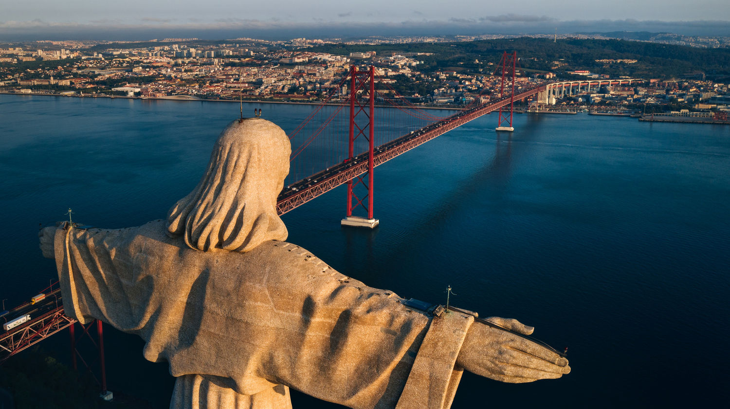 Cristo Rei & 25 de Abril Bridge, Lisbon