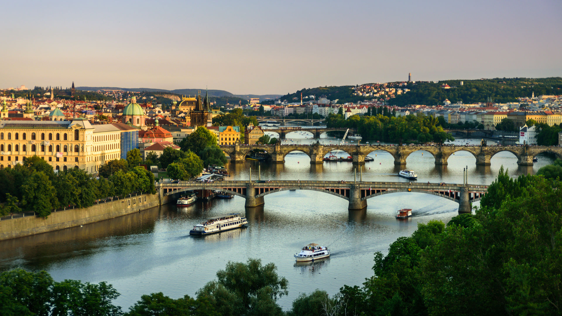 View of Prague Bridges, Czech Republic