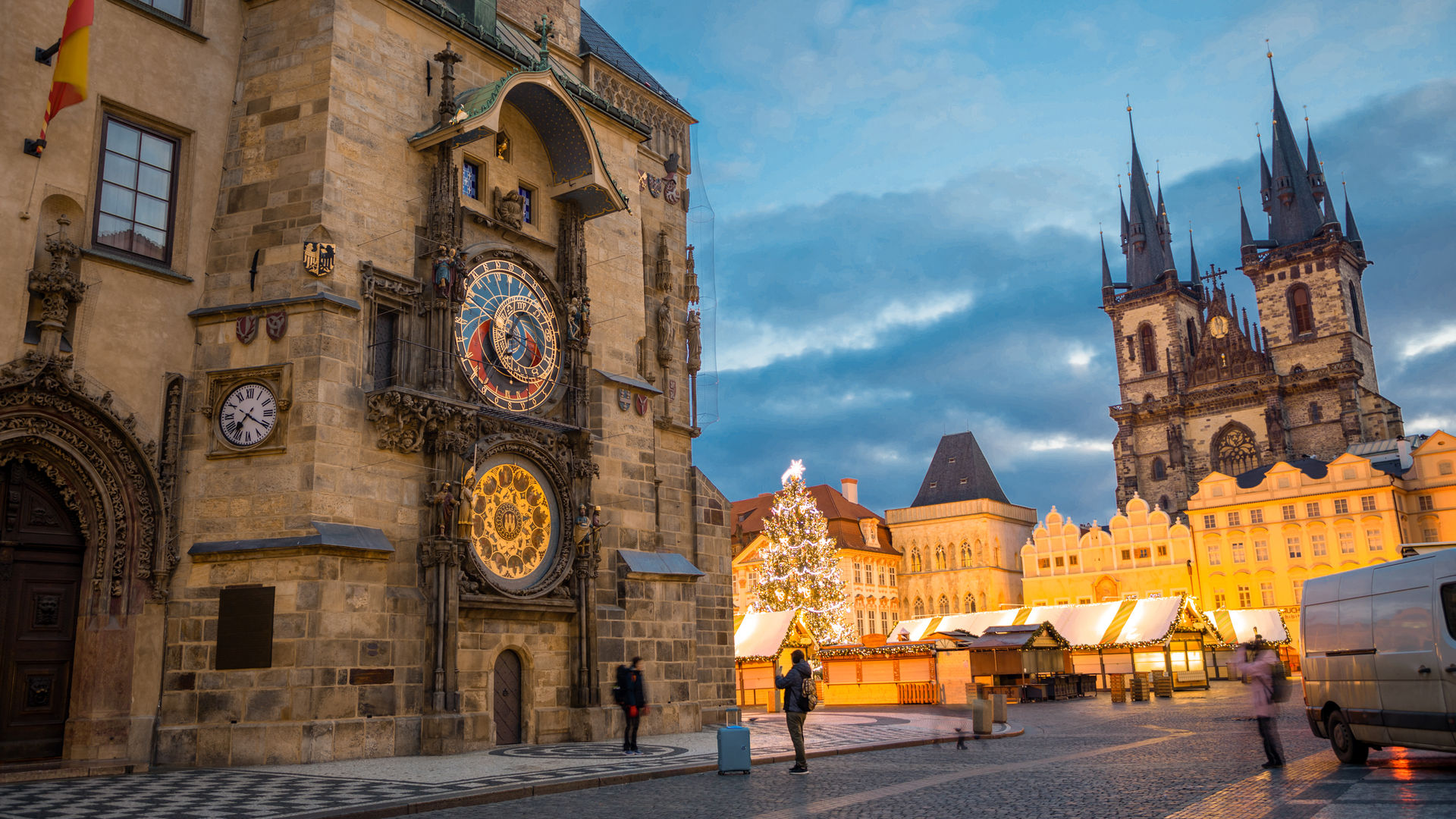 Christmas Market on Old Town Square in Prague, Czech Republic