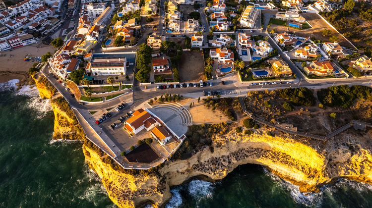 Carvoeiro Popular Tourist Town in Algarve, Portugal