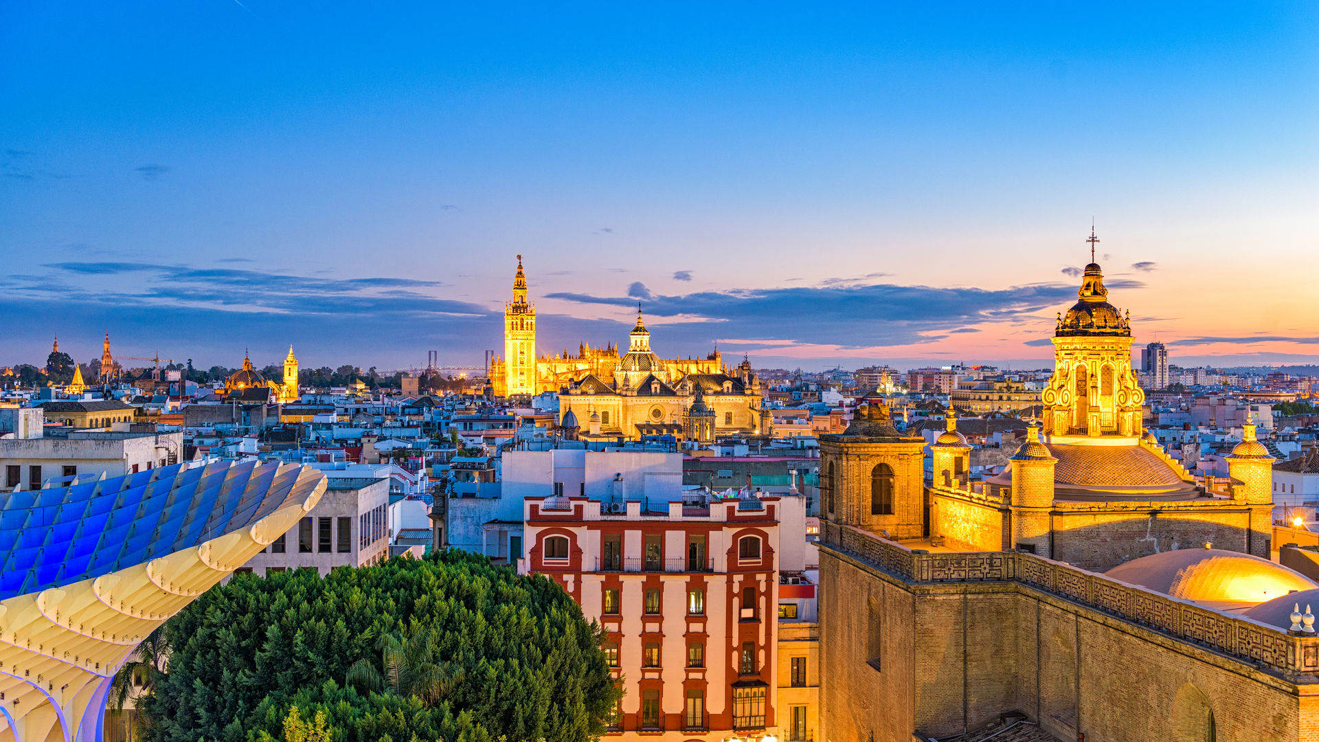 View from Metropol Parasol "Setas de Sevilla", Seville, Spain