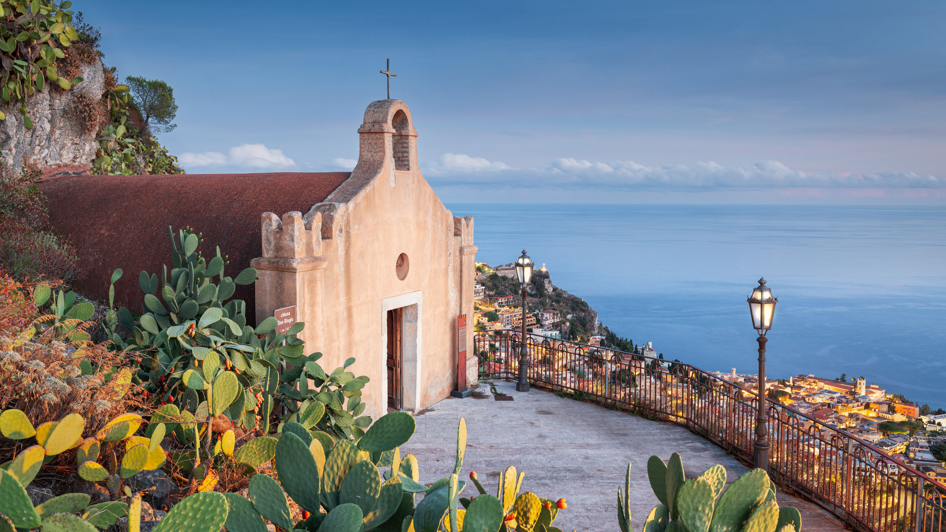 Church of San Biagio, located in the village of Castelmola, Sicily