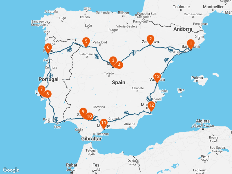 Spain Portugal Road Trip Itinerary Insiderpuj Spain Portugal Road Trip Itinerary Insiderpuj