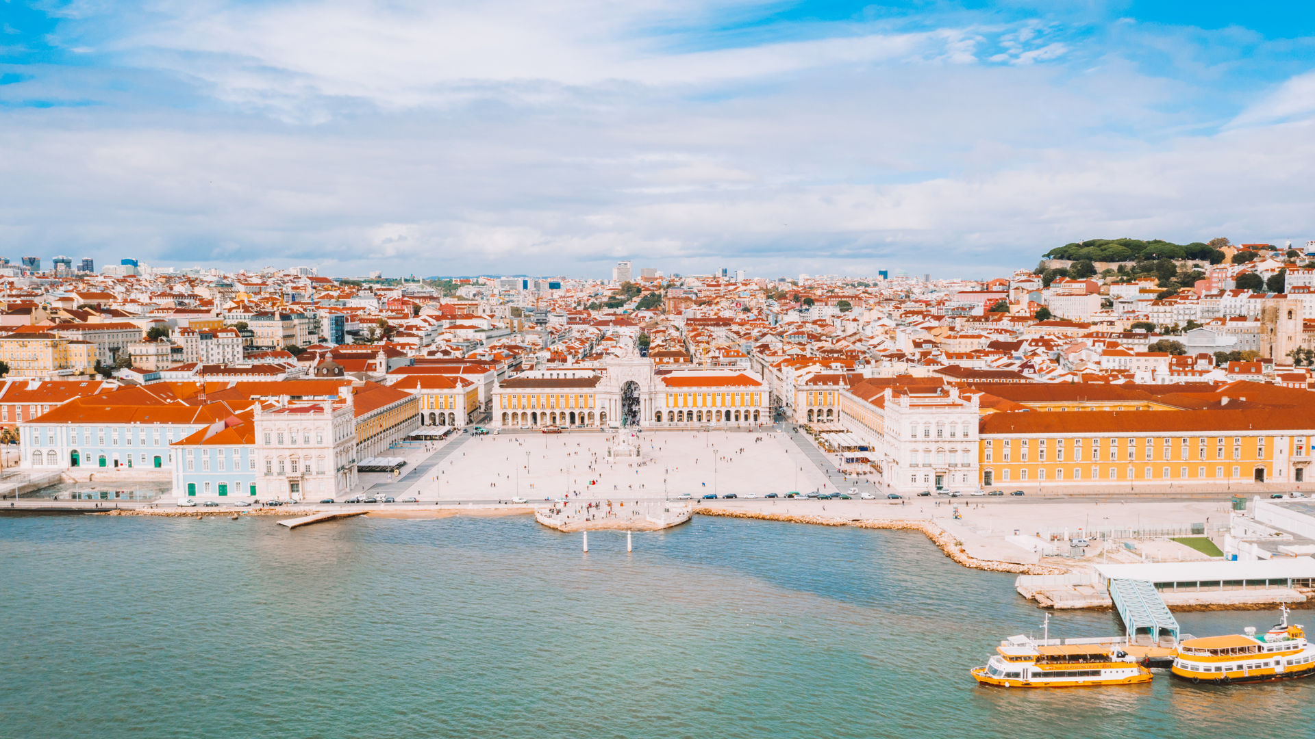 Aerial View of Praça do Comércio, Lisbon