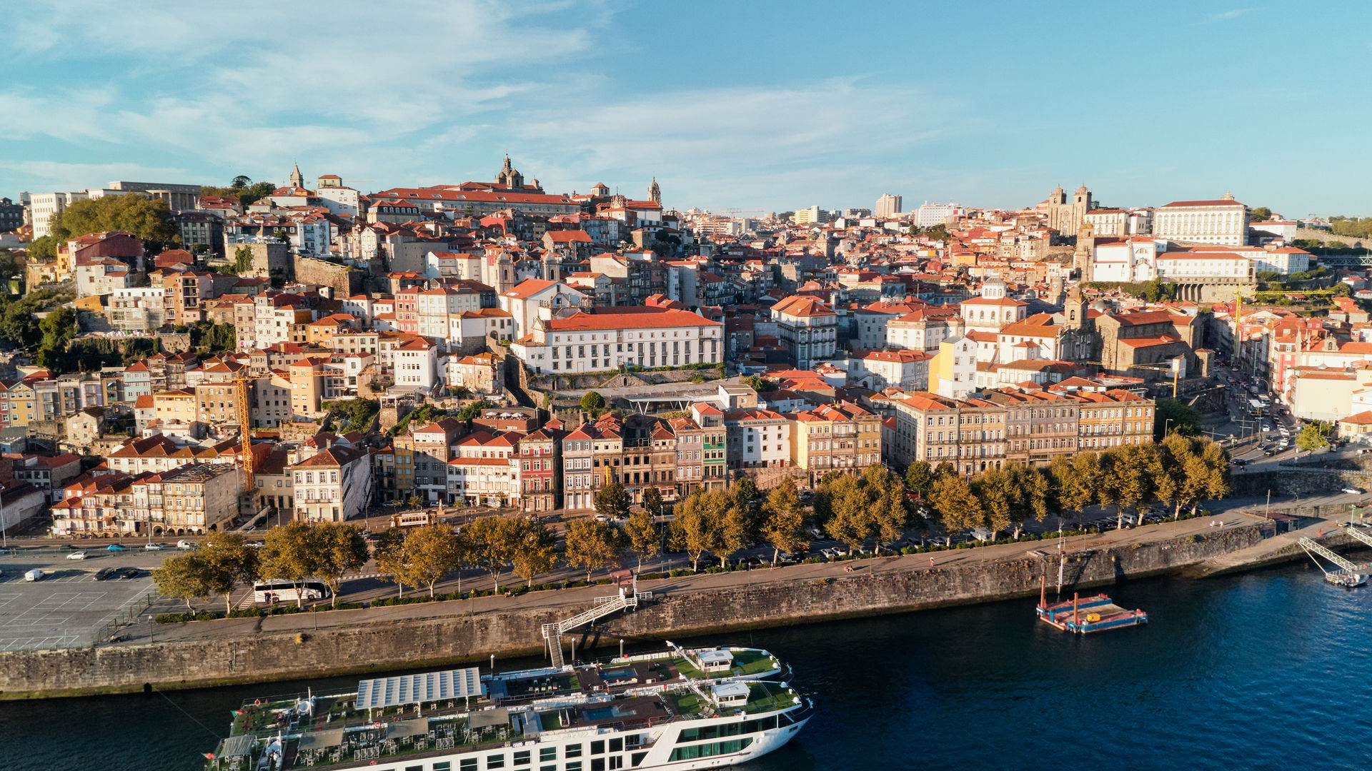 Aerial View of Porto's Ribeira