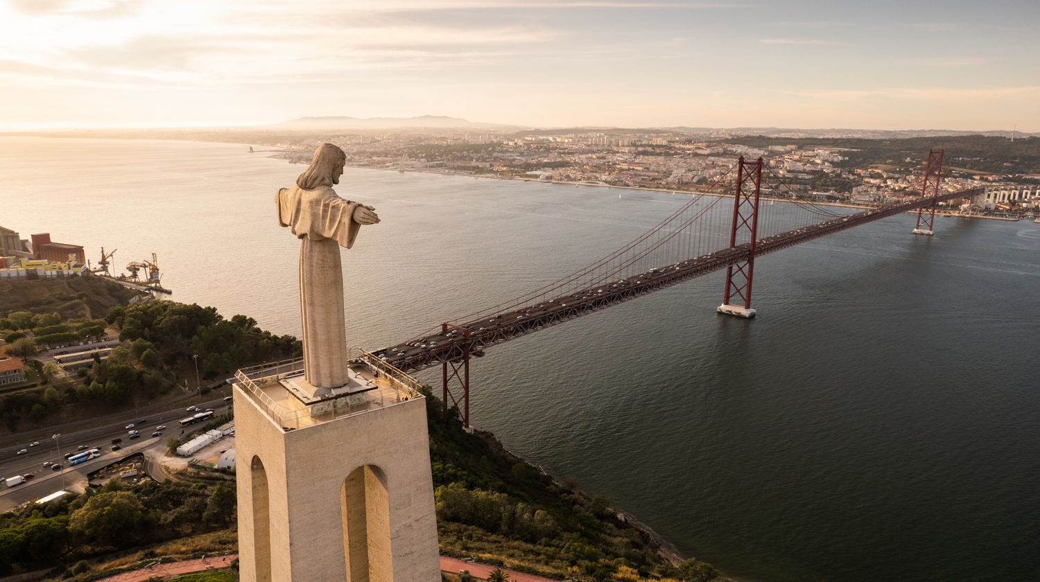 Cristo Rei & 25 de Abril Bridge, Lisbon