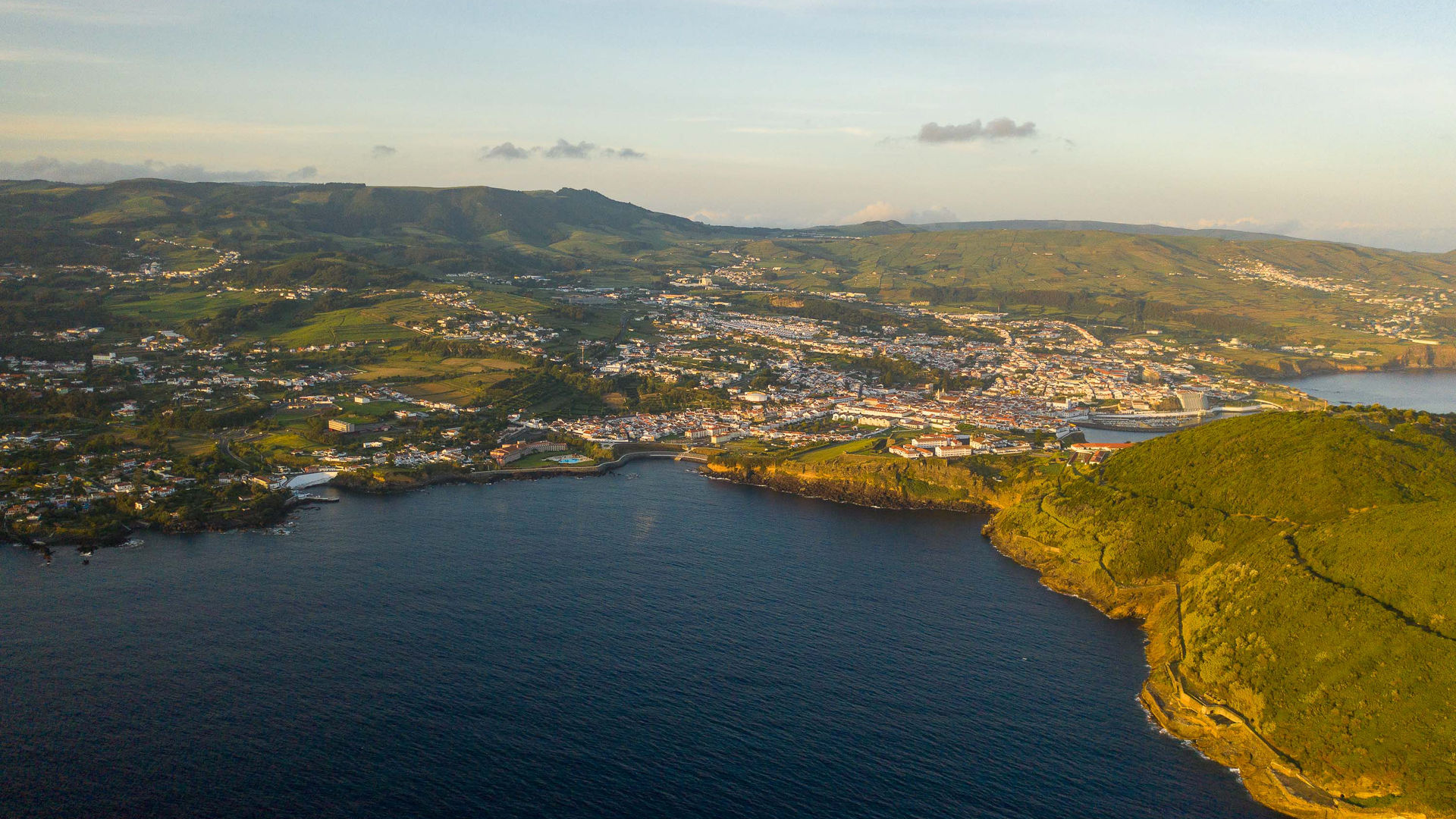 Aerial View of Angra, Terceira Island