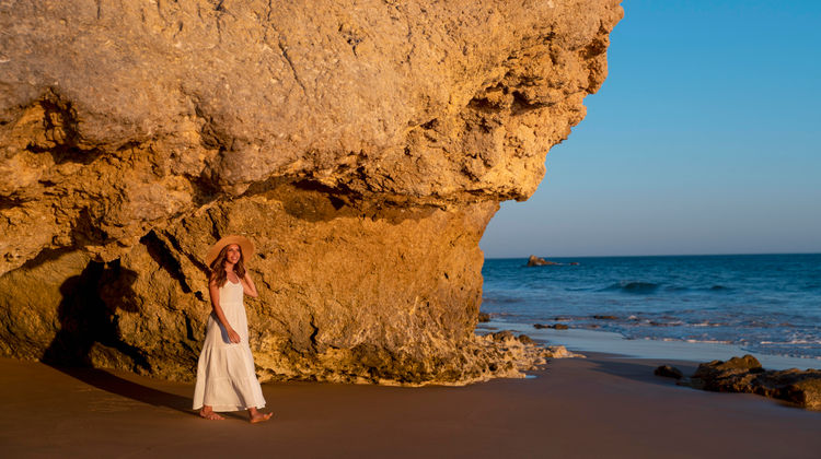 Evening Stroll at an Algarve Beach, Portugal