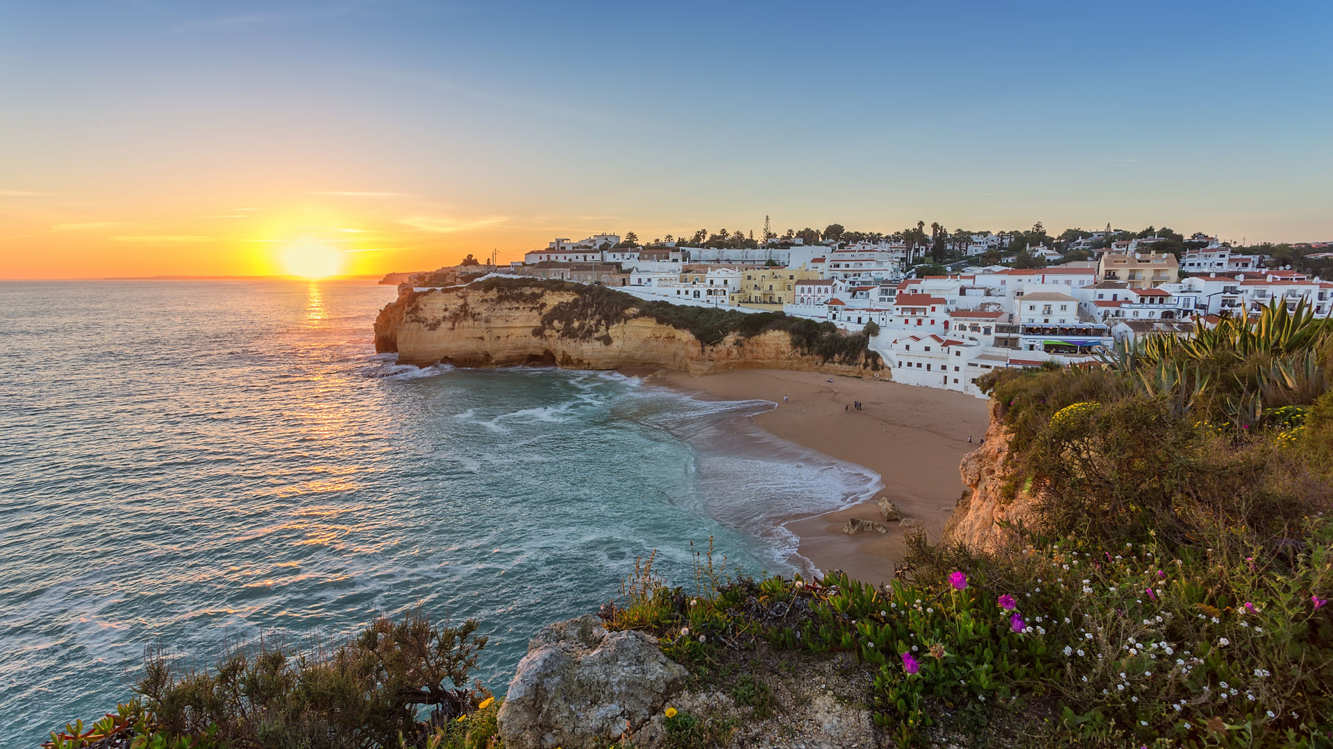 Carvoeiro Glowing at Sunset, Algarve