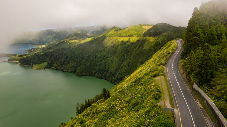 Road in Sete Cidades, São Miguel Island
