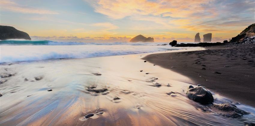 Azores, São Miguel Island - Mosteiros Beach at Sunset