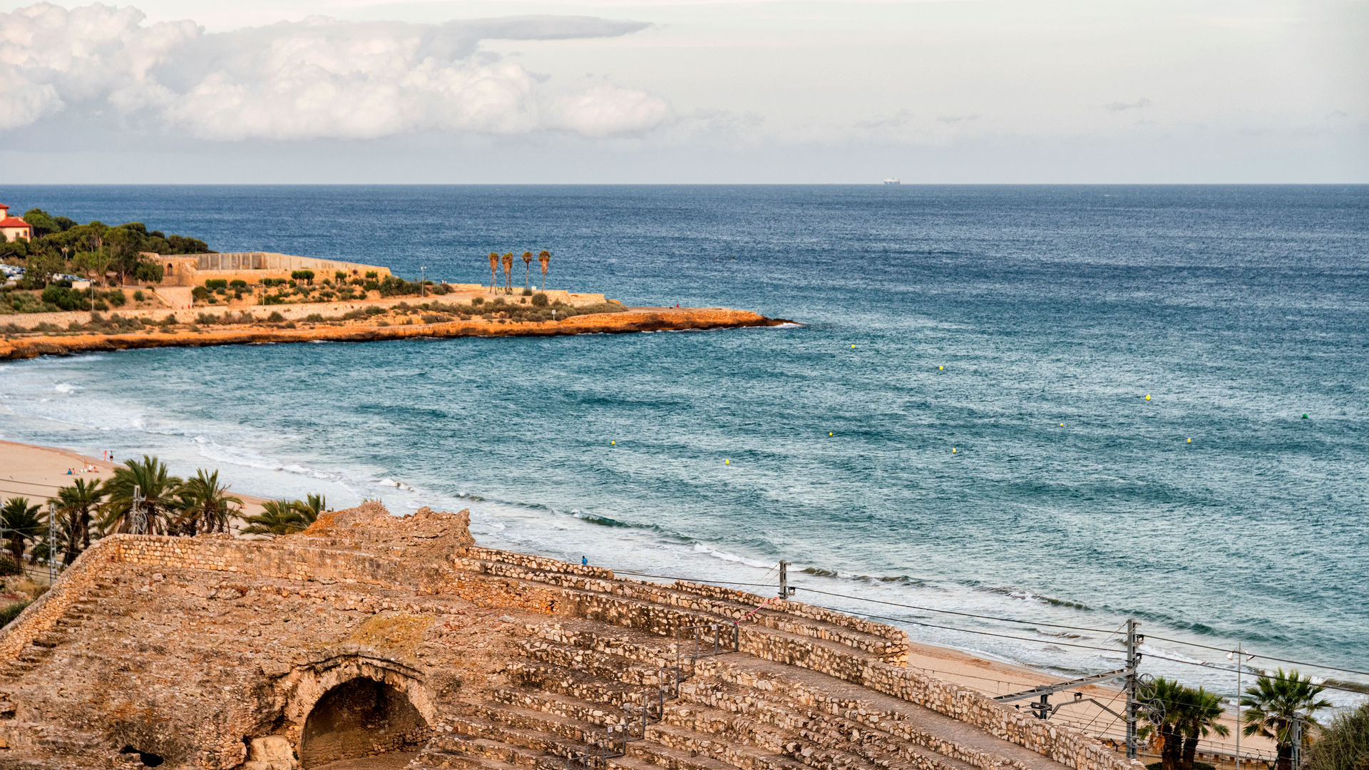 Ruínas do Anfiteatro Romano de Tarraco de Tarragona, Espanha