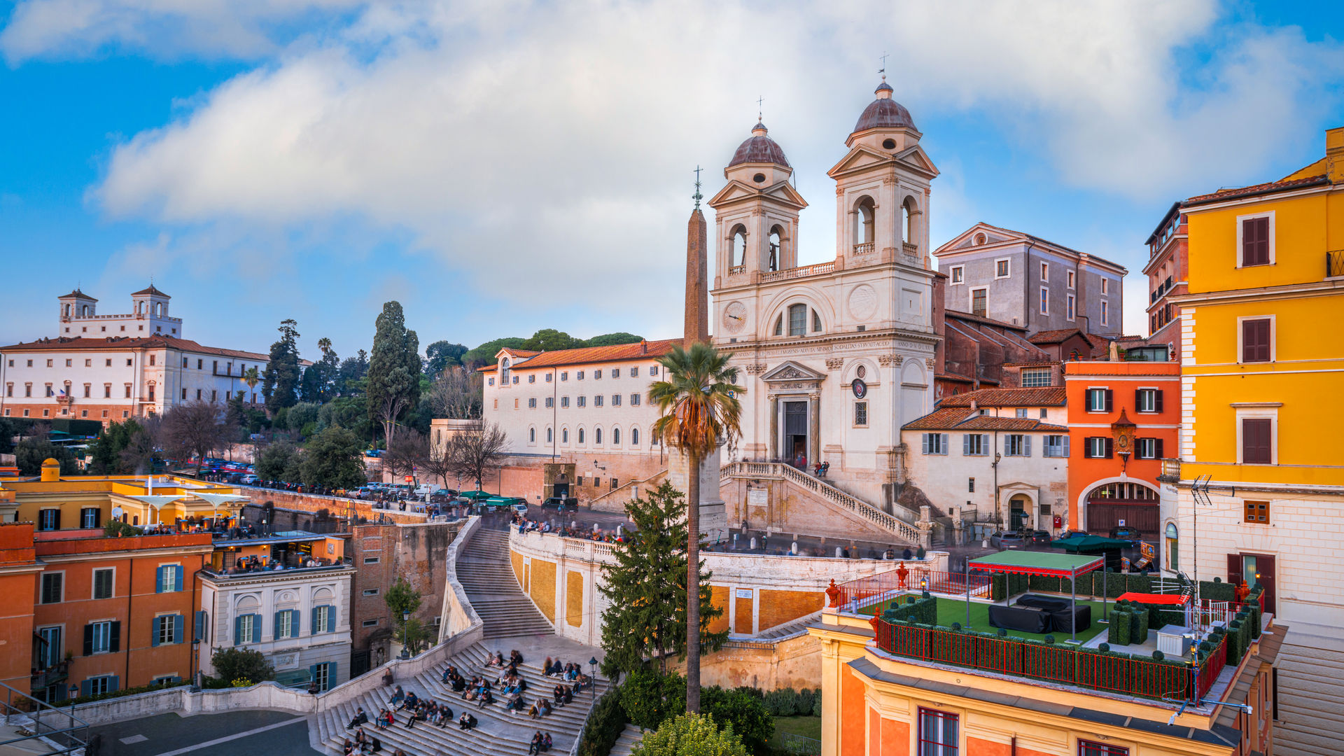 Escadaria Espanhola e Igreja Trinità dei Monti, Roma