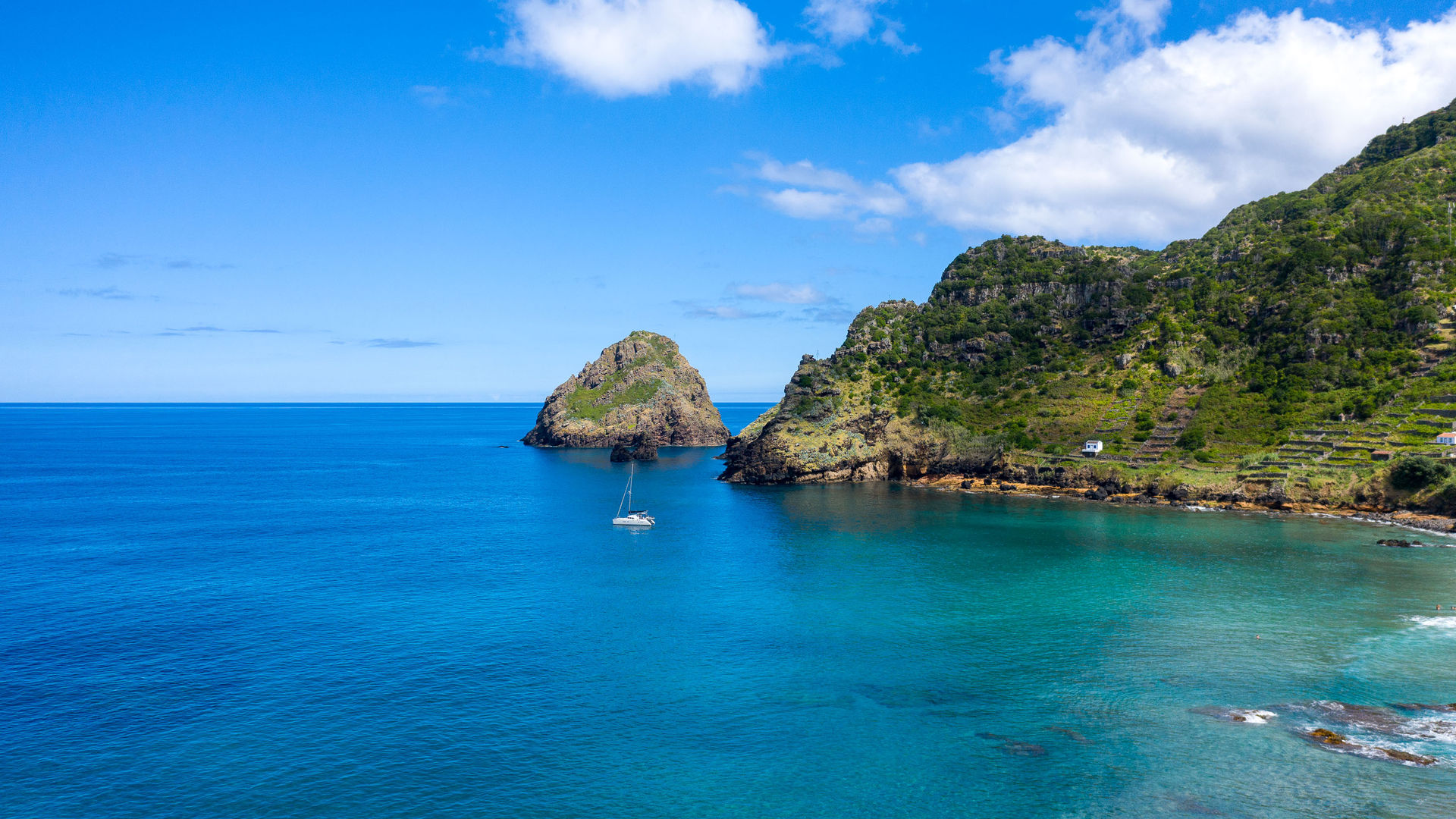 Baía de São Lourenço e o Ilhéu de São Lourenço,, Ilha de Santa Maria