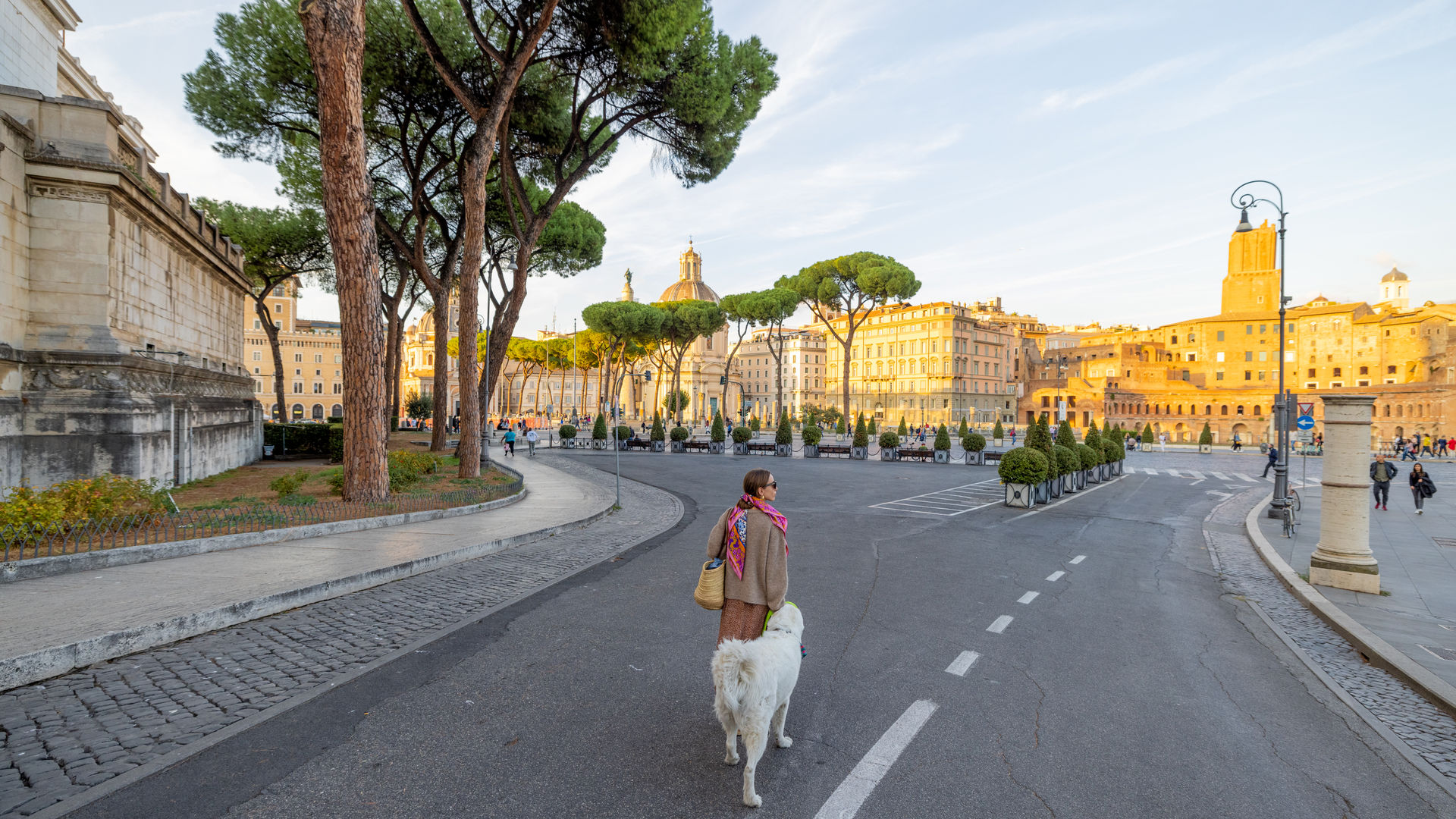 Via dei Fori Imperiali em Roma, Itália