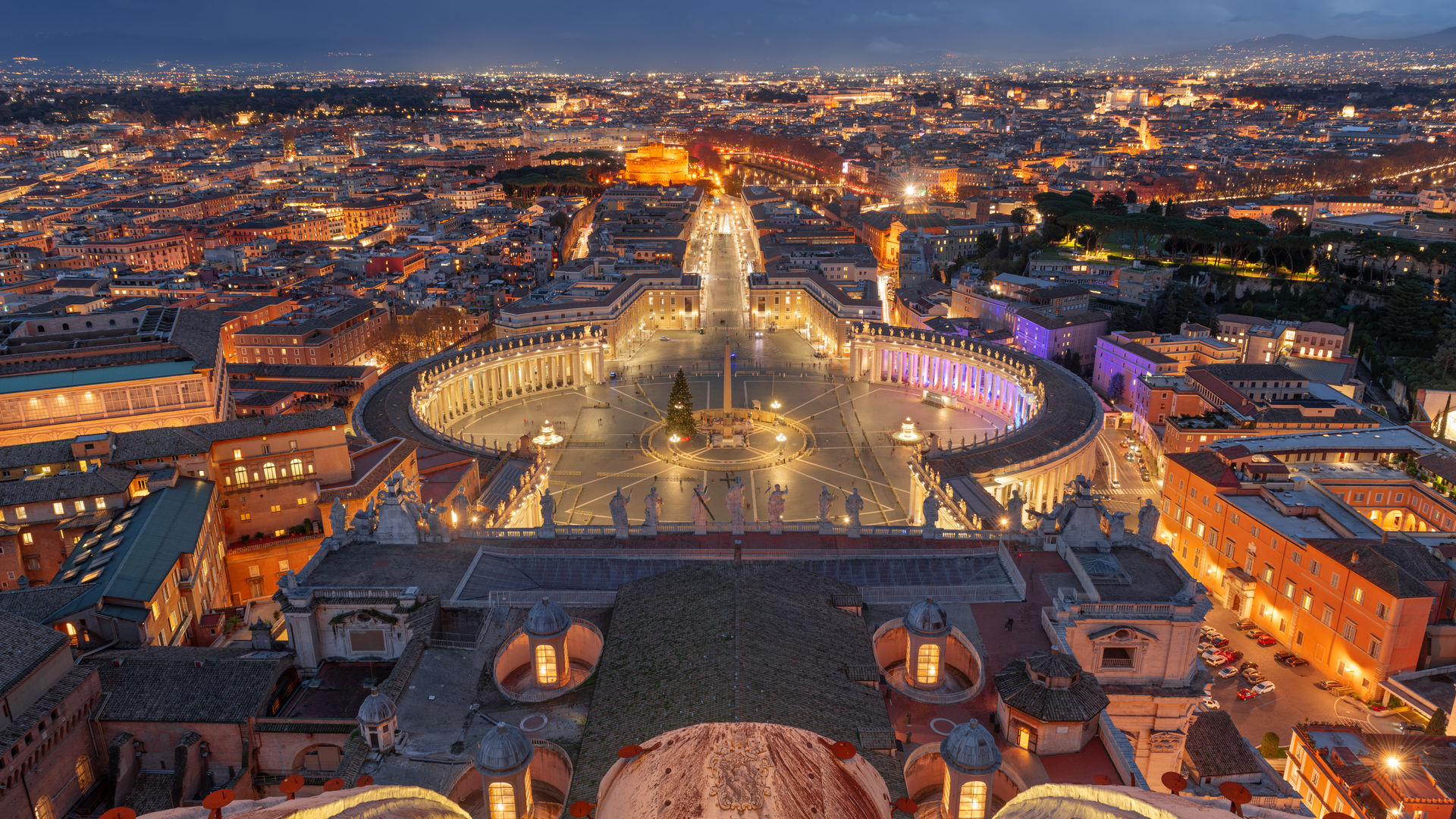 Praça de São Pedro (Piazza San Pietro) e da Basílica de São Pedro, Vaticano