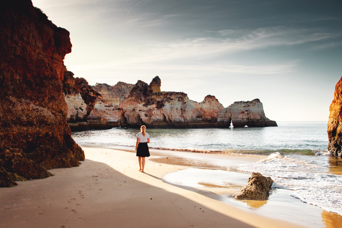 Praia dos Três Irmãos, Prainha in Portimão, Algarve coast in Portugal, Atlantic Ocean