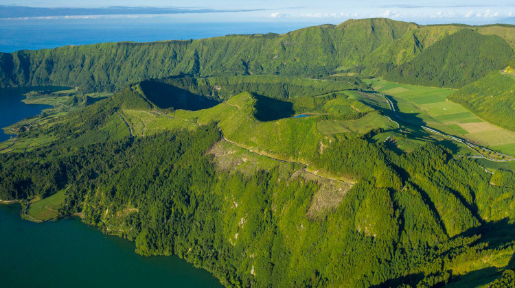 Scenic ridges winding through the island’s lush interior