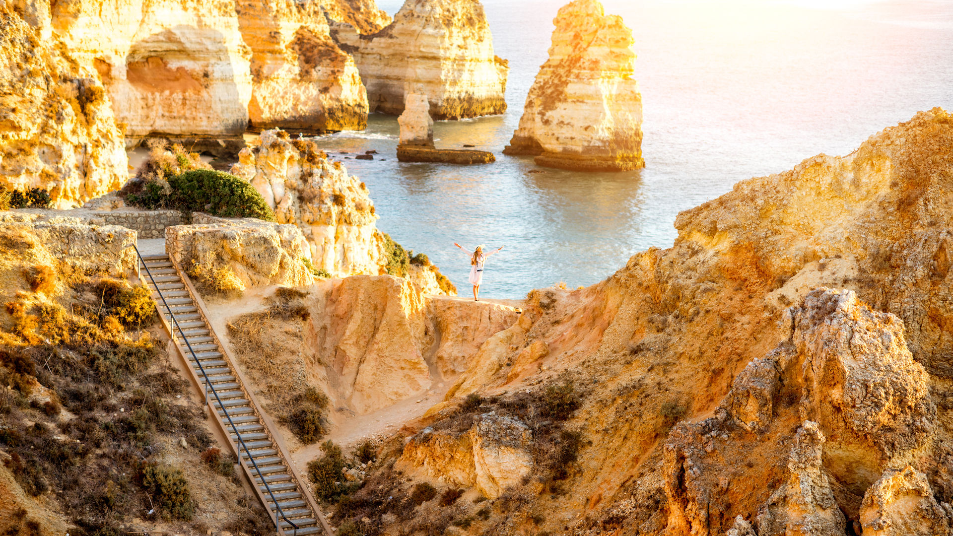 Lagos Famous Rocky Coastline, Algarve