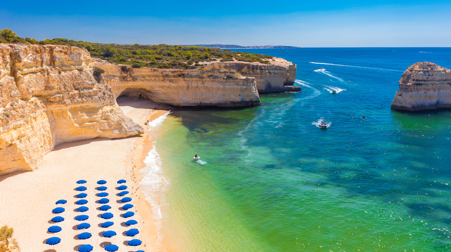 Marinha Beach in Lagoa, The Algarve