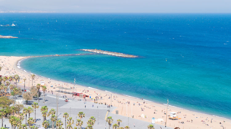 Relaxing on Barceloneta Beach, Barcelona