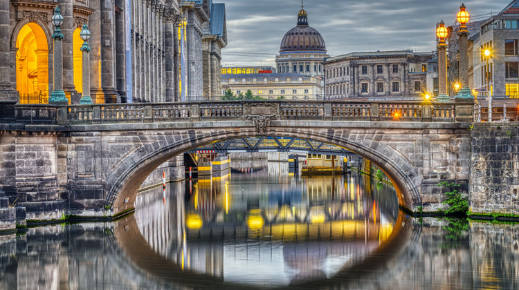 View along Museum Island in Berlin, Germany