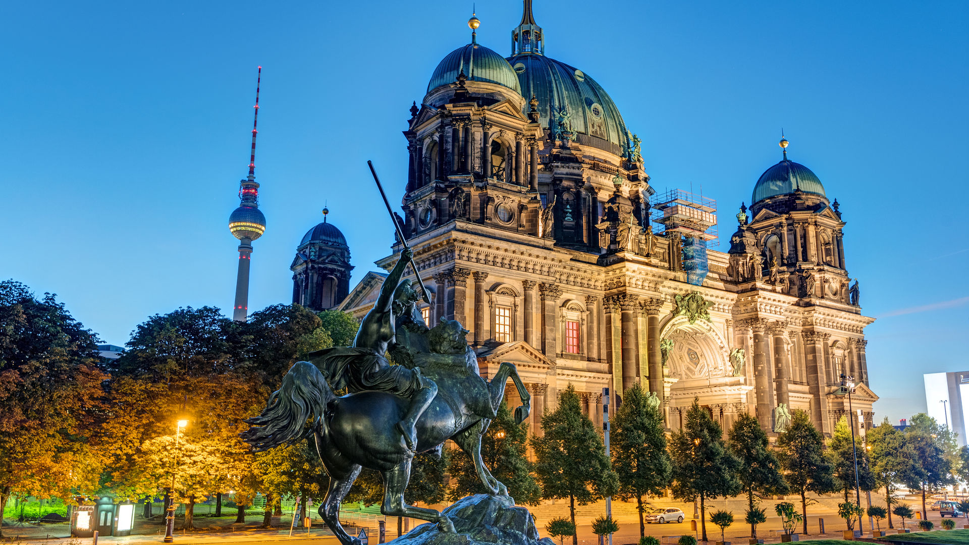 The Dom and the TV Tower in Berlin, Germany