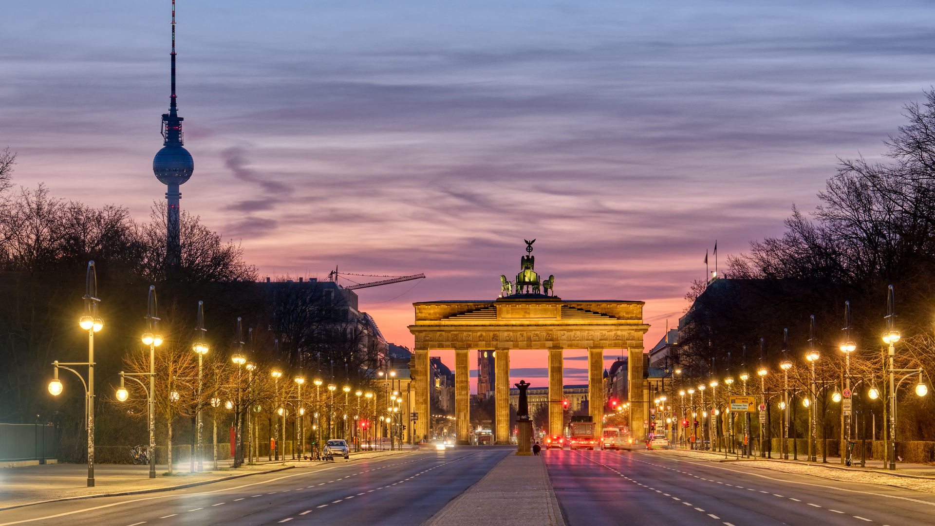 The famous Brandenburg Gate in Berlin, Germany