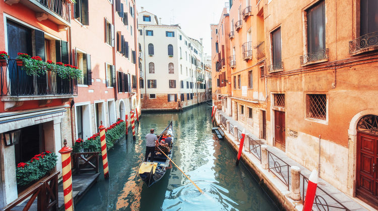 Gondolas in Venice, Italy