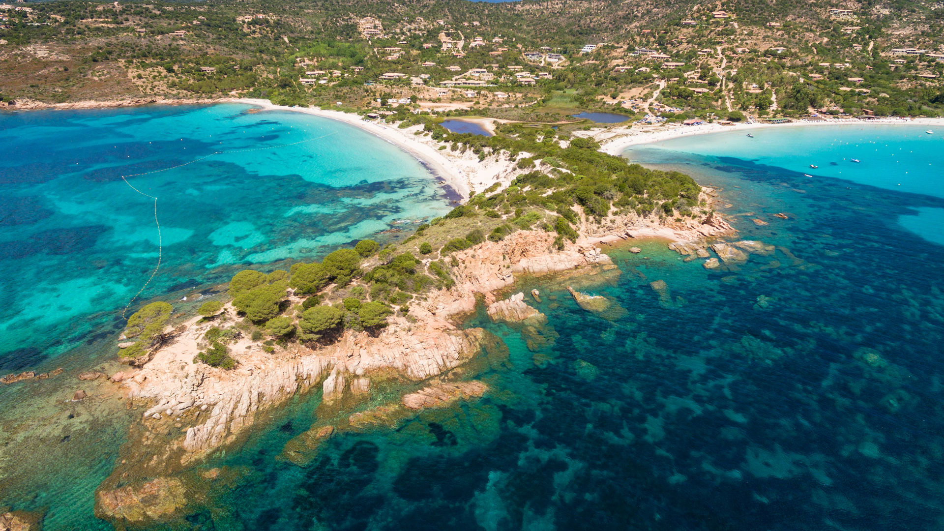 View of Palombaggia Beach, Porto Vecchio, Corsica