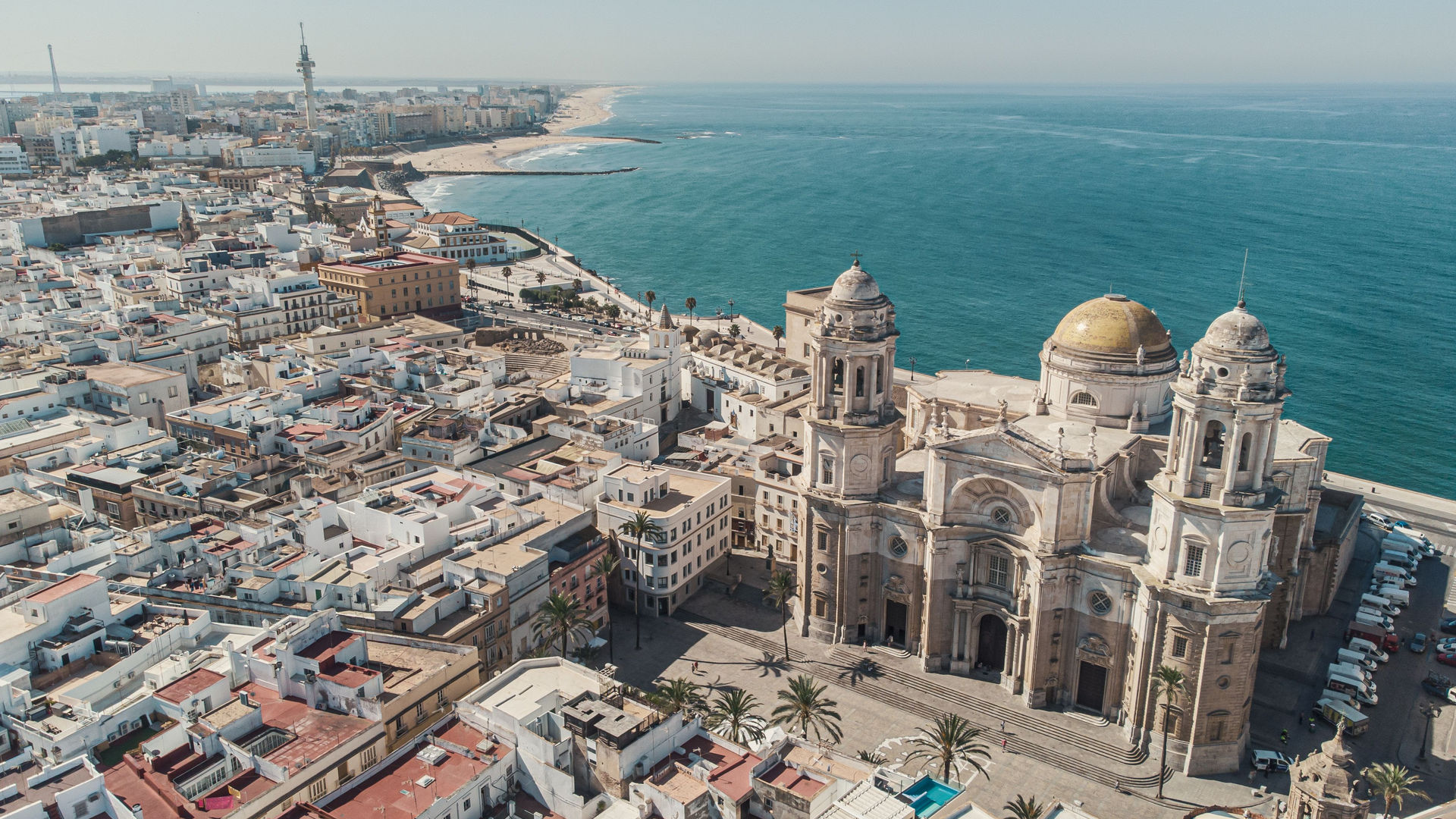 Aerial View of Alhambra in Cádiz (Andalusia), Spain