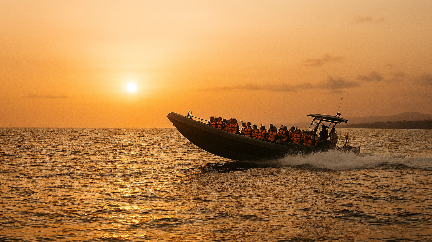 <b>Speedboat Sunset Tour & Ocean Swim (Included)</b>